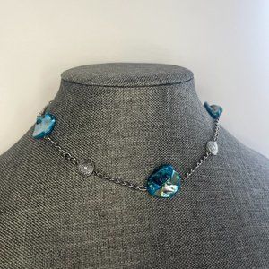 Blue Sea Shell Necklace